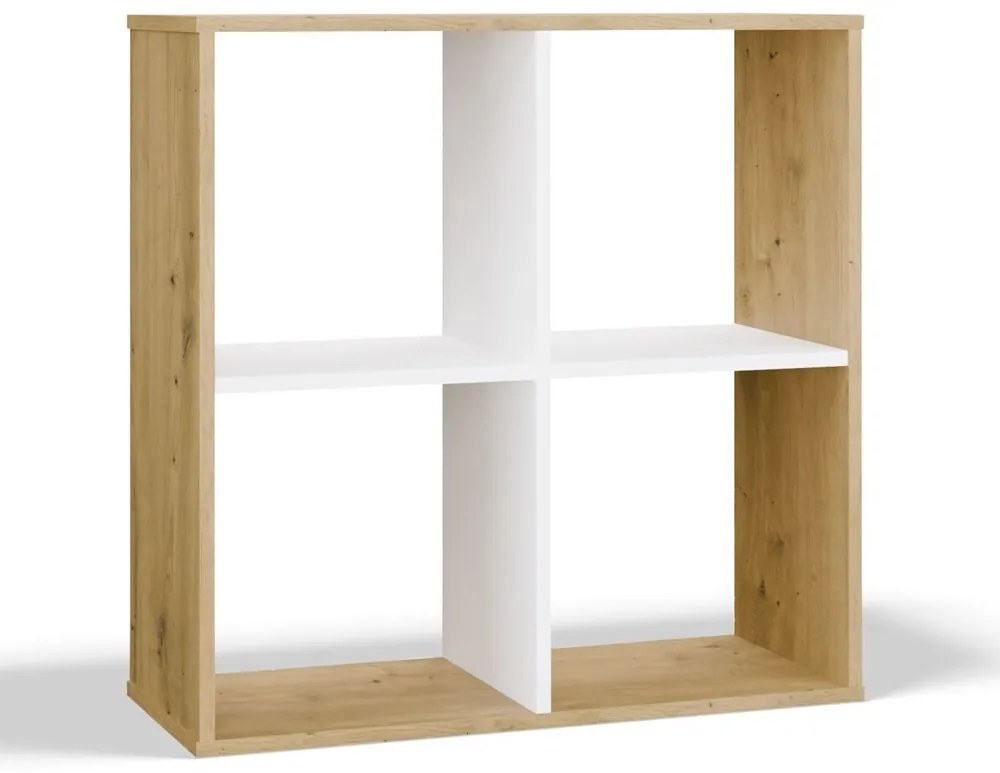 Regál Malax 2x2 74 cm dub Artisan/bílý