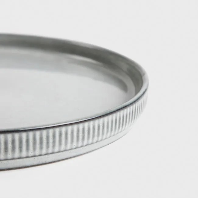 Dezertný tanier SANOS rebrovaný /sivý 707247