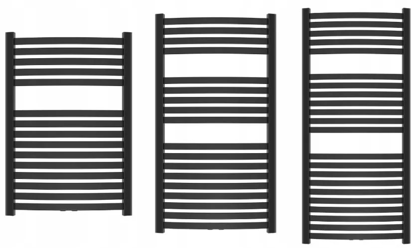 Invena Invena, kúpeľňový rebríkový radiátor 540x800 mm 404W, čierna matná, UG-03-080-A