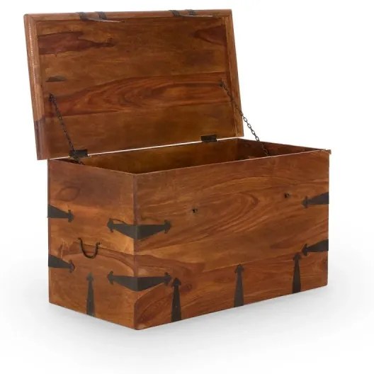 furniture-nabytek.cz - Masívna truhlica Merlin I z palisandra, lakovaná, hnedá – 94×48×50 cm