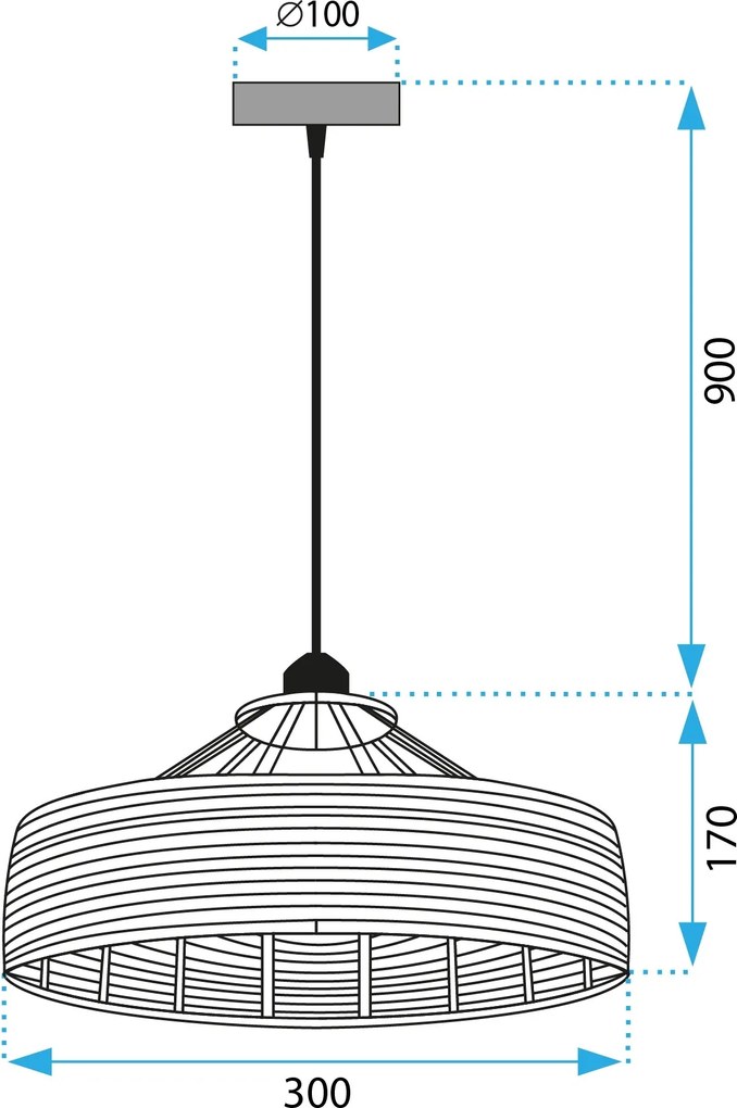 Závesný luster APP1317-1CP hnedý