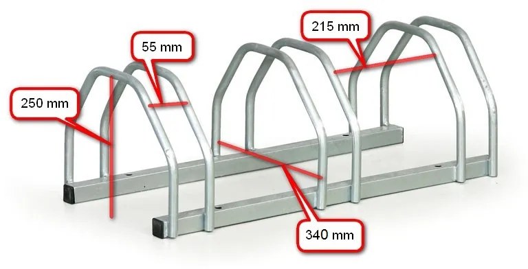 Stojan na bicykle 1+1 ZADARMO, 3 státia