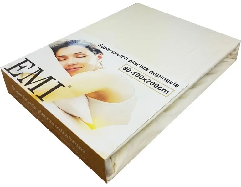 Plachta posteľná prírodná superstretch EMI, Plachta 90 (100)x200