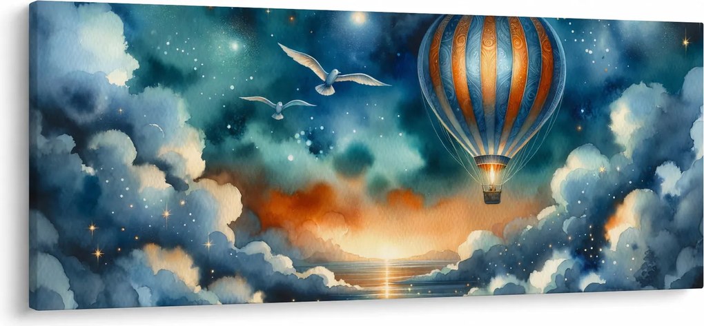 Obraz - Lietať nočnou oblohou (120x50 cm)