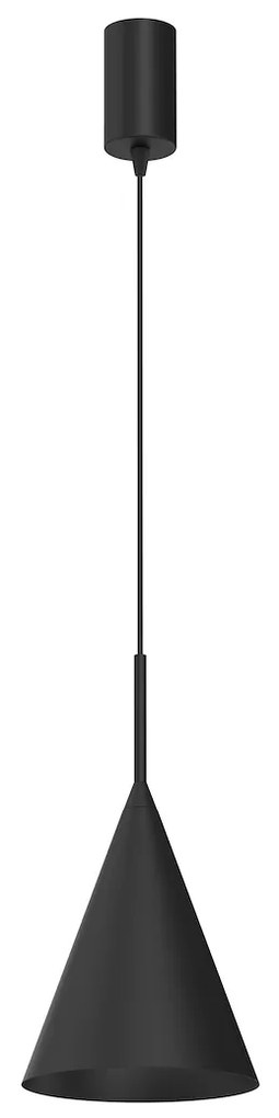 Závesné svietidlo Capital, 1x čierne kovové tienidlo, (fi 17cm), b