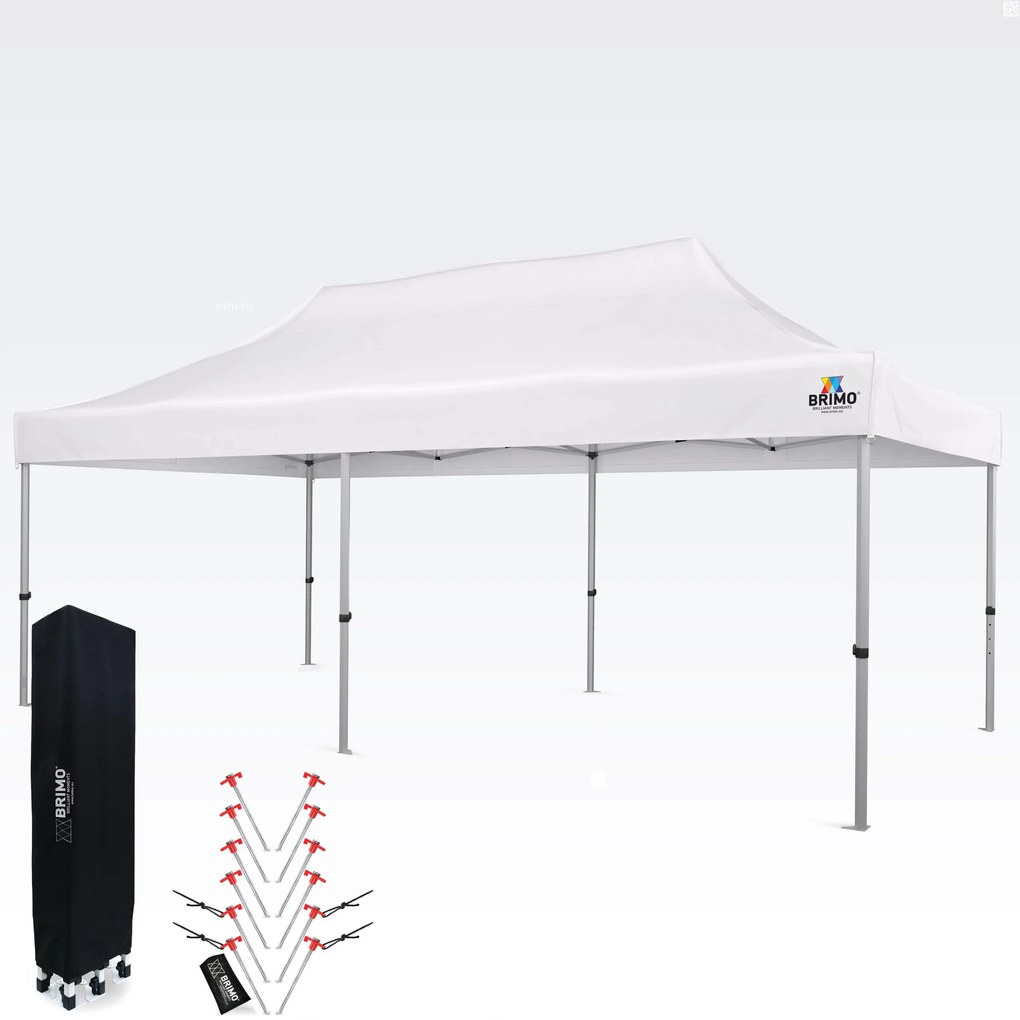 BRIMO Nožnicový Stan 3x6 m ALU bez Stien - Hliníkový Rám, Vodotesný - bez stien - Biela 39