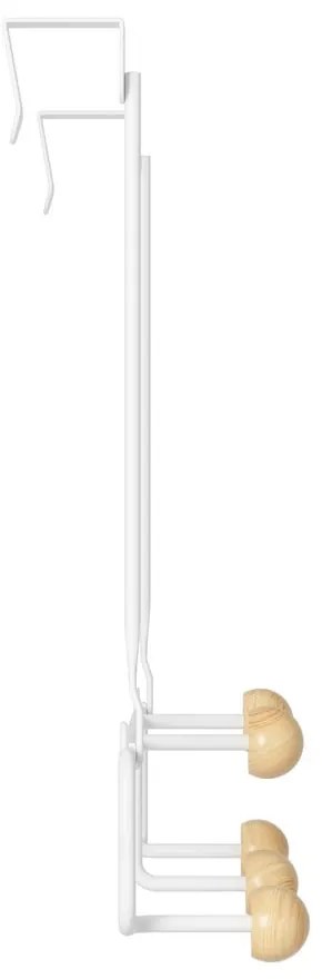 Biely prírodný kovový vešiak na dvere 39 cm Estique - Umbra