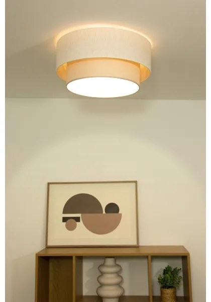 Stropné svietidlo NATIA 1×E27/60 W/230 V, priemer 45 cm, krémové