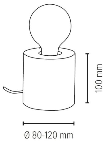 Spot-Light 76911150 - Stolná lampa TRABO 1xE27/25W/230V