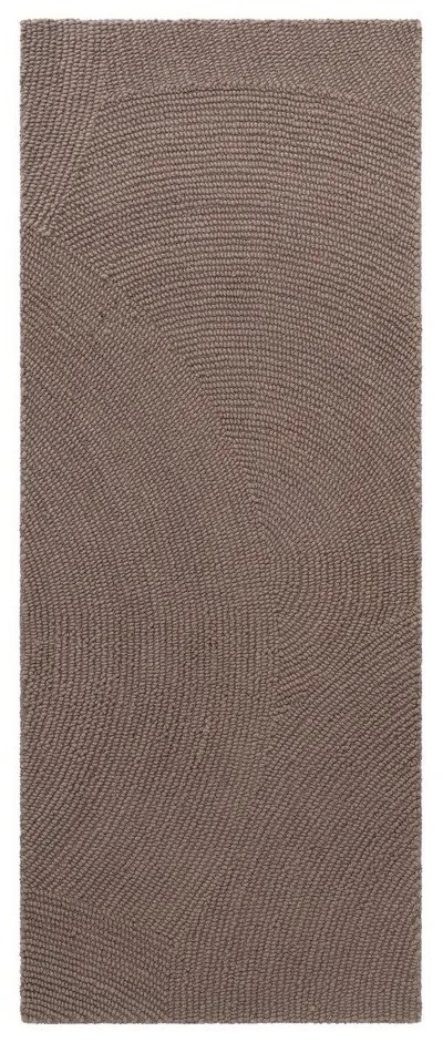 Ručne tkaný vlnený behúň taupe 80x300 cm Eleni Taupe – Hanse Home