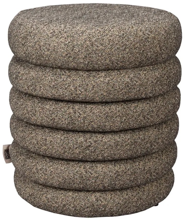 Hnedý taburet z textílie buklé Fern – Dutchbone