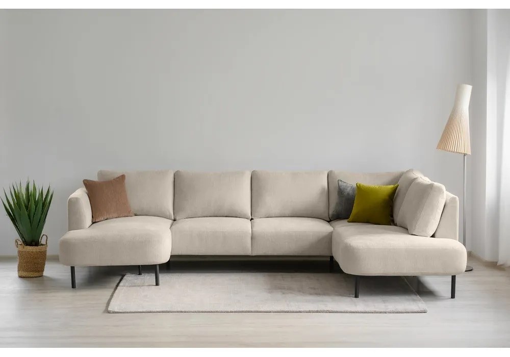 Béžová rohová pohovka (pravý roh/do tvaru "U") Hero – Scandic