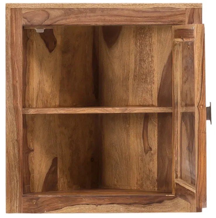 furniture-nabytek.cz - Masivní nástěnná skříňka do koupelny Lagos z palisandru, lakovaná, hnědá – 60×32×65 cm