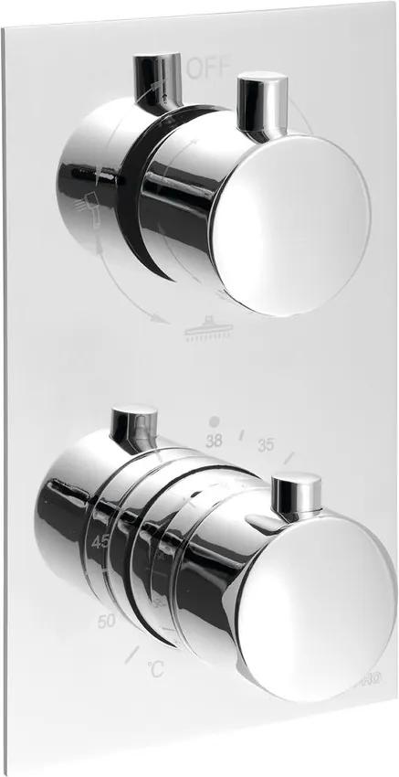 SAPHO - KIMURA podomítková sprchová termostatická baterie, 3 výstupy, chrom (KU392)