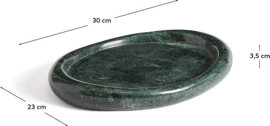Mramorová dekoratívna tácka 23x30 cm Lenorel – Kave Home