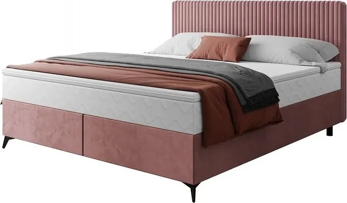 Dizajnová čalúnená posteľ NOEMI, zelená (tilia37/manila34)