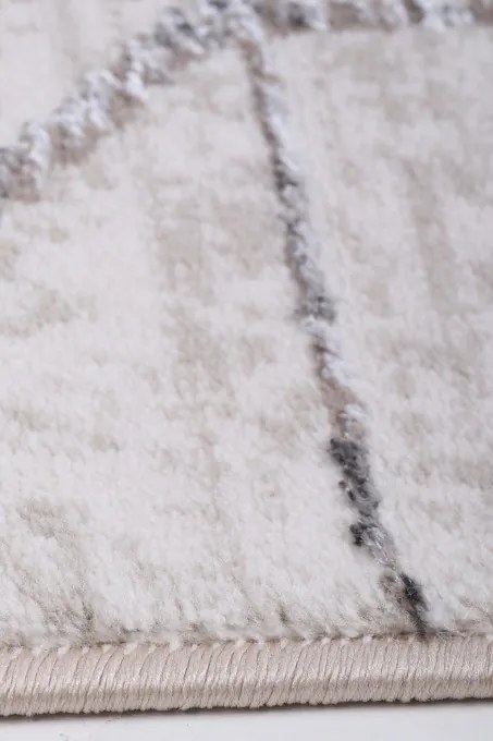 Koberec Safir 172 krémový / tmavohnedý