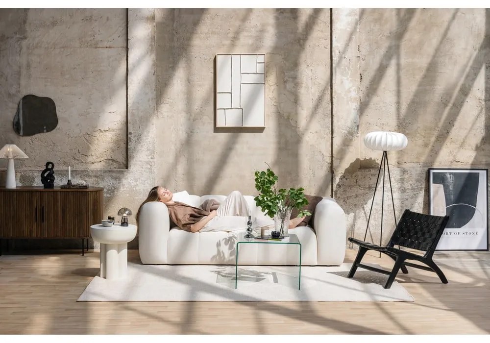 Taupe zamatová pohovka 225 cm Cube – Bonami Selection