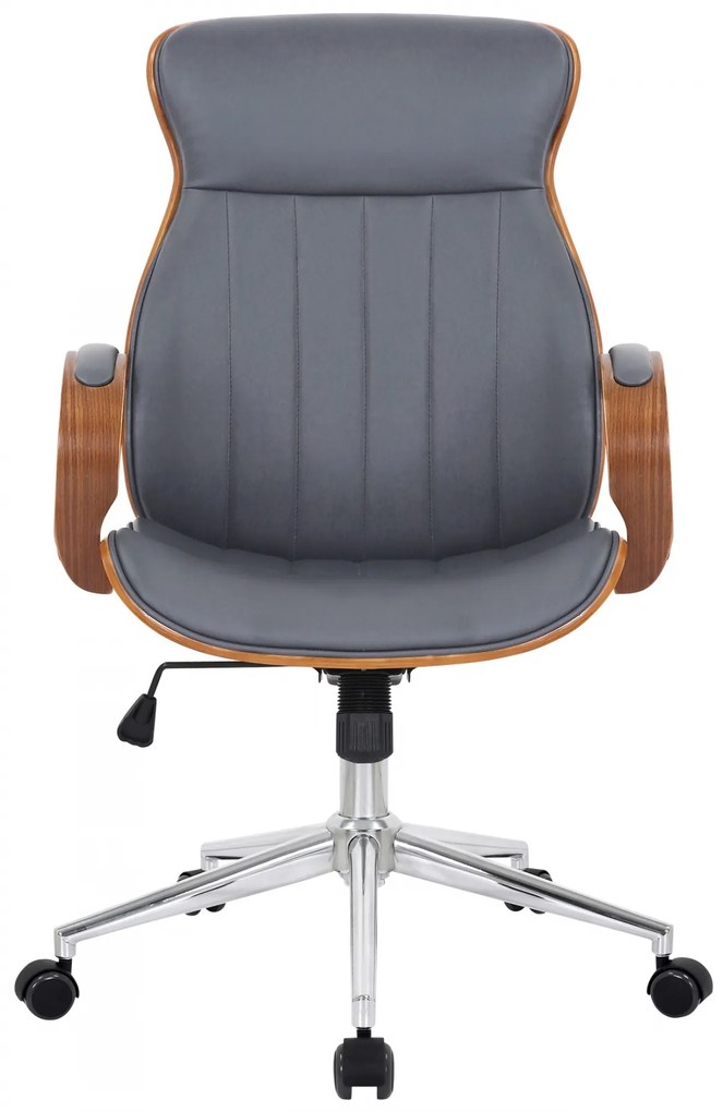 Design-Shop Kancelárska stolička Melilla - drevo orech - Sivá