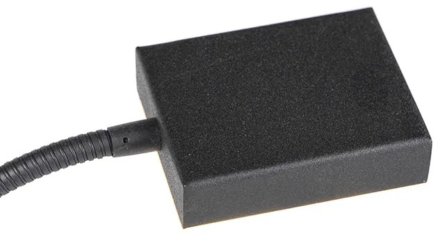 Moderná stojaca lampa čierna vrátane LED a stmievača s lampou na čítanie - Jazzy