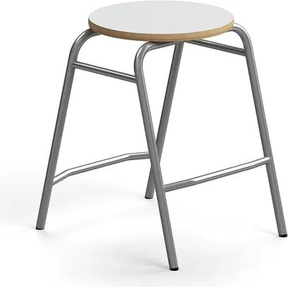 Stolička ALTUS, výška 510 mm, strieborná/šedá