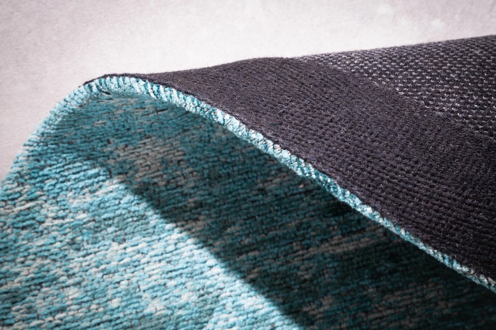 Koberec Modern Art 150cm okrúhly tyrkysový béžový