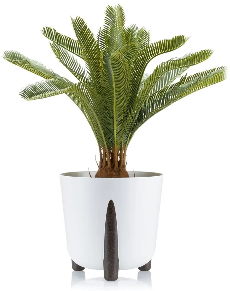 PLASTOVÝ KVETINÁČ MOSS ECO 25X26 CM BIELA
