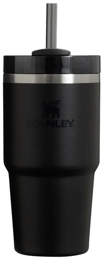 Čierna termoska so slamkou z nehrdzavejúcej ocele 600 ml Quencher H2.0 FlowState Tumbler Black – Stanley
