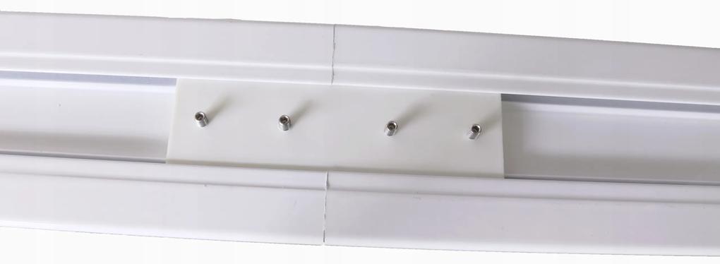 Dekorstudio Stropná hliníková dvojitá koľajnica Small PLUS Dĺžka: 140cm, Typ príslušenstva: Bežce so štipcami