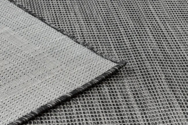 Koberec šnúrkový SIZAL PATIO ploské tkanie 3071 Grécky ramka - čierny