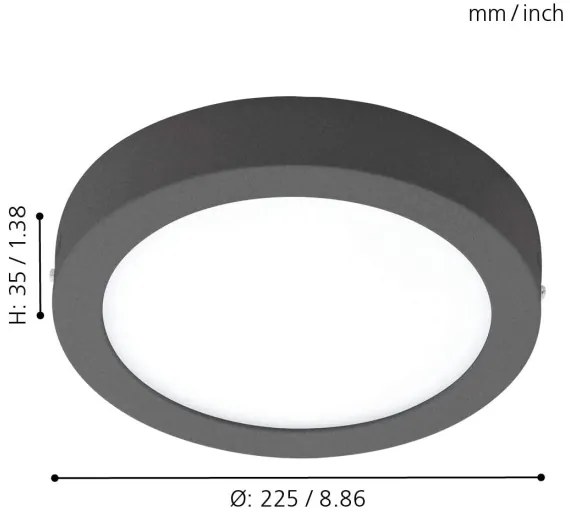 Eglo 98173 - LED Stmievateľné vonkajšie svietidlo ARGOLIS-C LED/16,5W/230V IP44