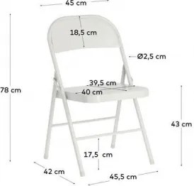 AIDANA skladacia stolička Sivá - svetlá