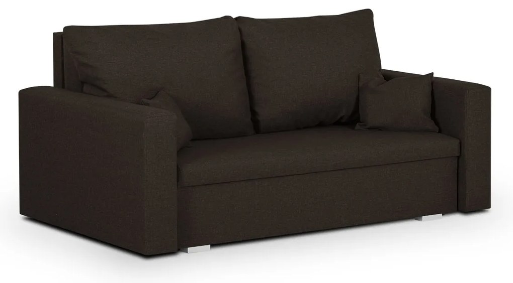 Pohovka pre 2 osoby s funkciou spania MONDI Tmavohnedá