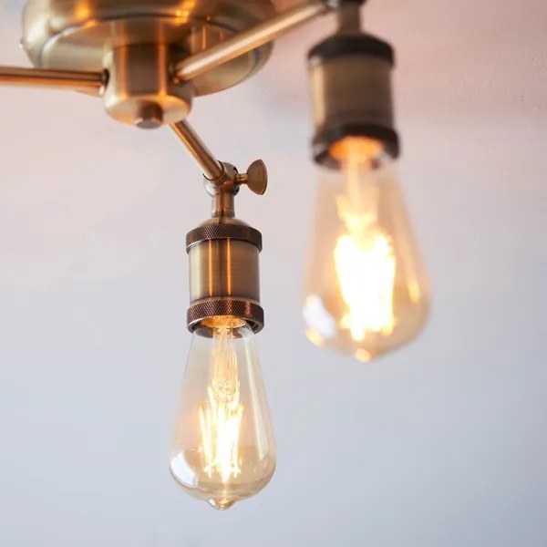 Endon 97243 - Bodové svietidlo HAL 3xE27/10W/230V mosadz