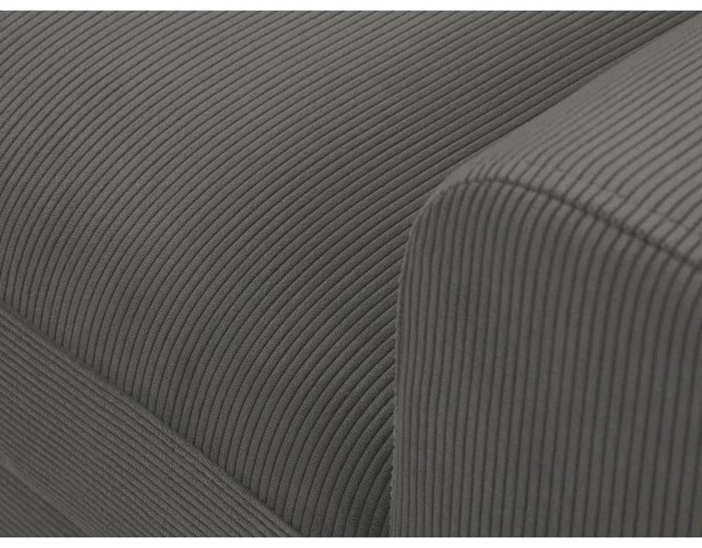 Tmavosivá menčestrová rozkladacia/s úložným priestorom rohová pohovka (ľavý roh/s leňoškou) Kyoto – Cosmopolitan Design