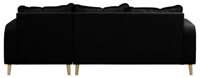 Čierna rohová pohovka (pravý roh) Beata - Ropez