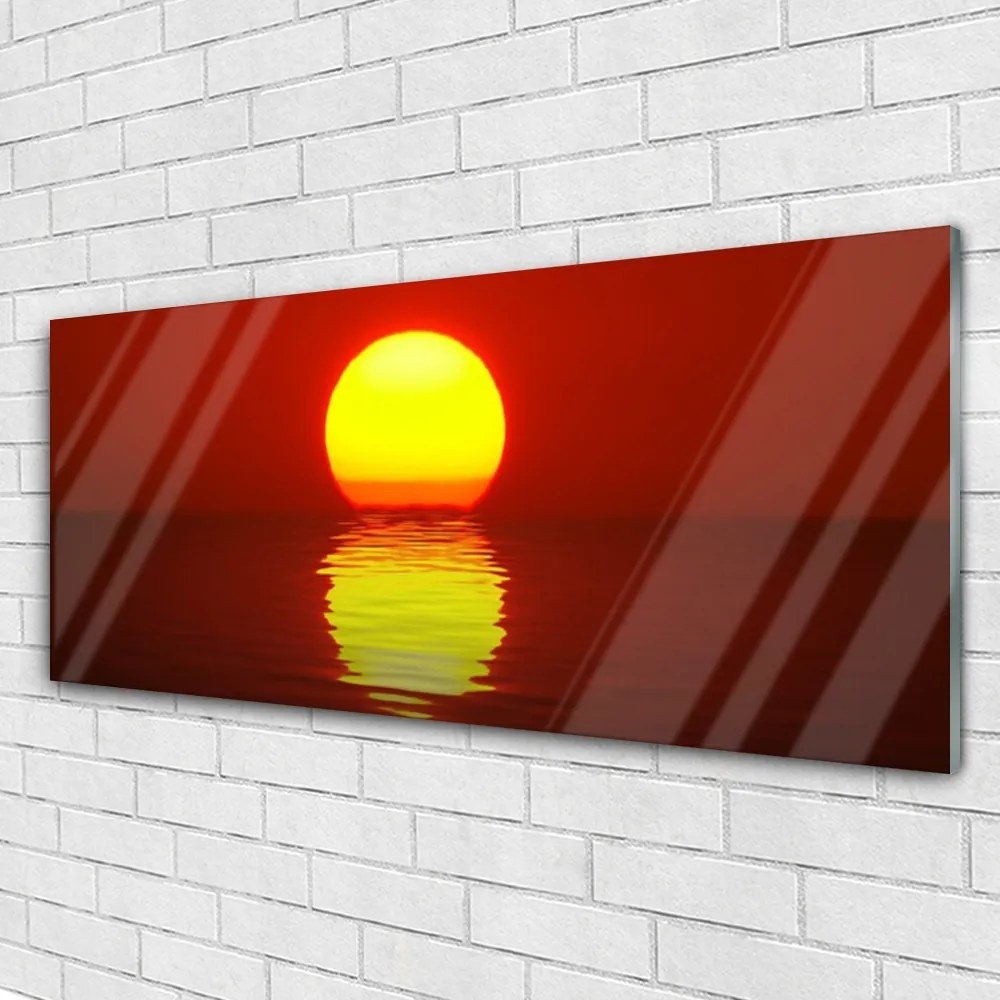 Obraz na akrylátovom skle Západ slnka krajina 125x50 cm