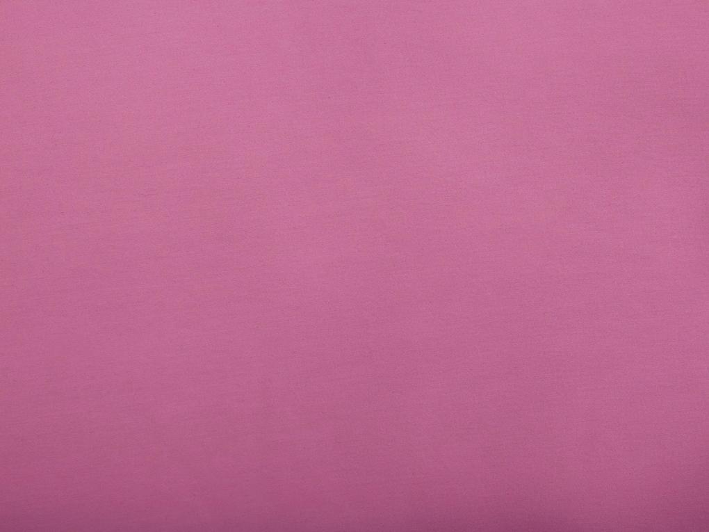 Posteľné obliečky z bavlneného saténu 155 x 220 cm ružové HARMONRIDGE Beliani