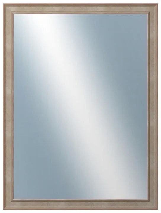 DANTIK - Zrkadlo v rámu, rozmer s rámom 60x80 cm z lišty TOOTH malá strieborná (3162)