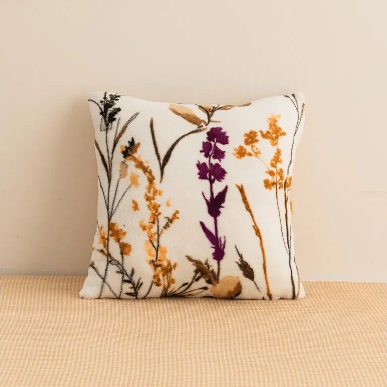 Obojstranná obliečka na vankúšik DUO SENSE MEADOWA 45x45 cm mikroplyš/flanel, farebný