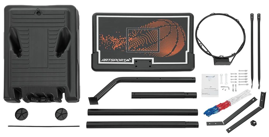 InternetovaZahrada Basketbalový kôš s kolieskami - 255-305 cm