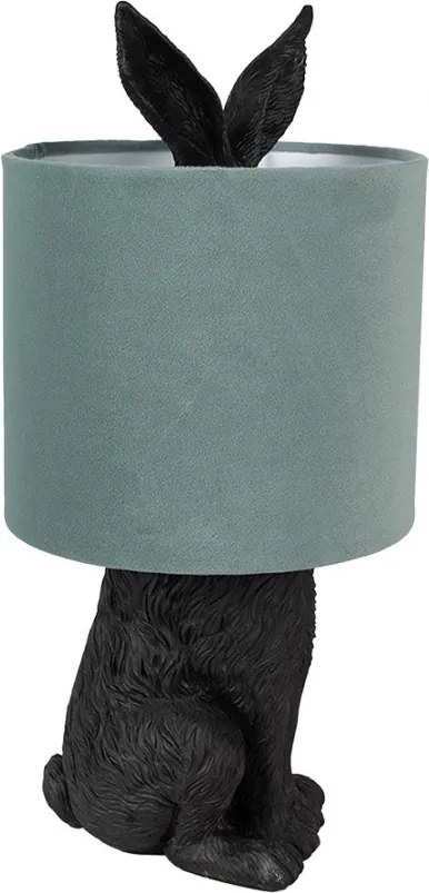 Black & Olive RABBIT veľkonočná lampa