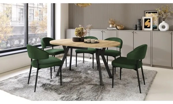 Jedálenský stôl ARTUR dub craft/čierna