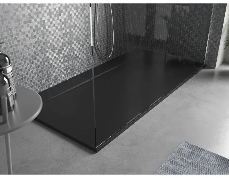 Mexen Egon, SMC obdĺžniková sprchová vanička 200 x 90 cm, čierna, 4R709020