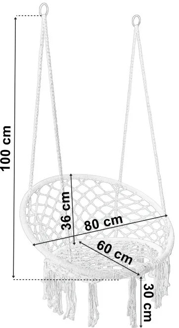 Závesné kreslo TOGO krémové