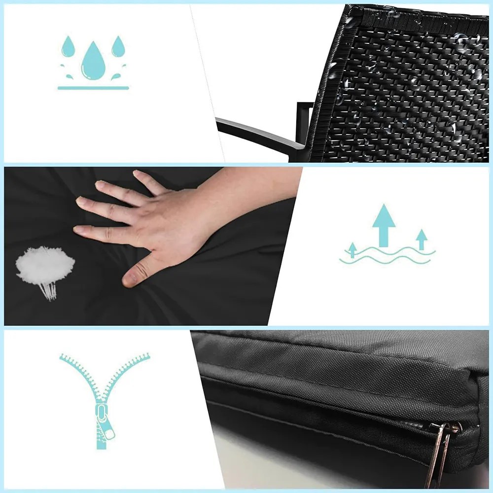 Súprava vonkajšieho nábytku pre 2 osoby so stolíkom na kávu