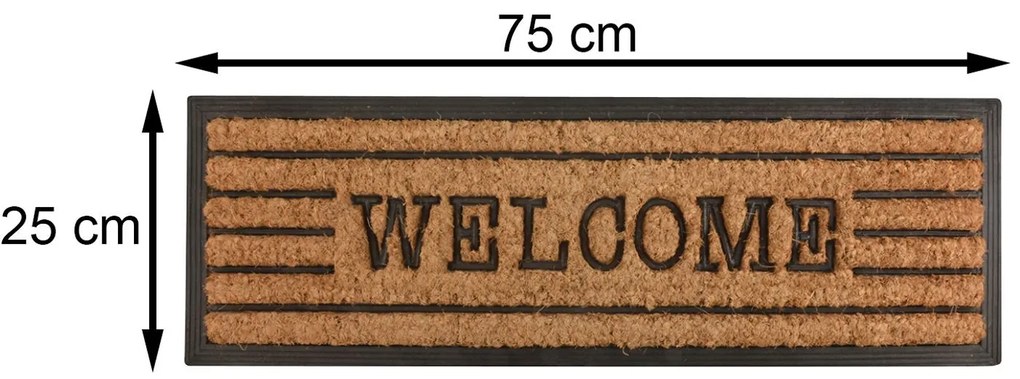 Vonkajšia rohožka Welcome Line, 75x25 cm