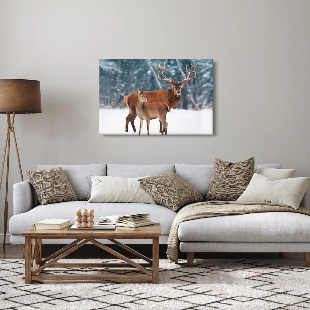 Obraz Jeleňa s laňou (90x60 cm)