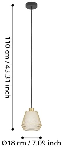 Eglo 900896 - Luster na lanku CIUDADELA 1xE27/40W/230V