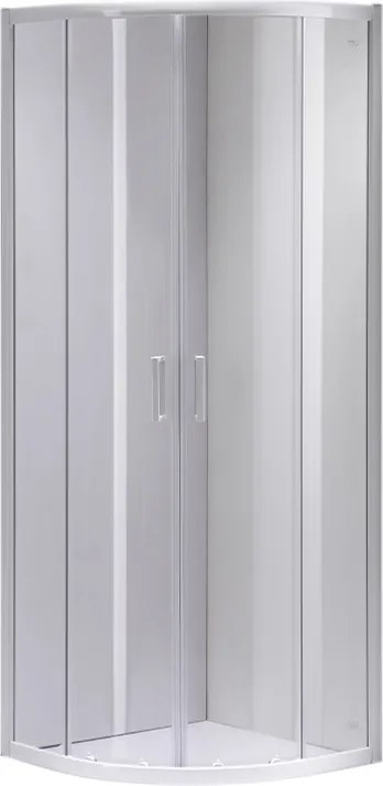 BPS-koupelny Štvrťkruhový sprchový kút HYD-RK94B 90x90 cm biela/transparent + vanička HYD-RSV-ST01B biela